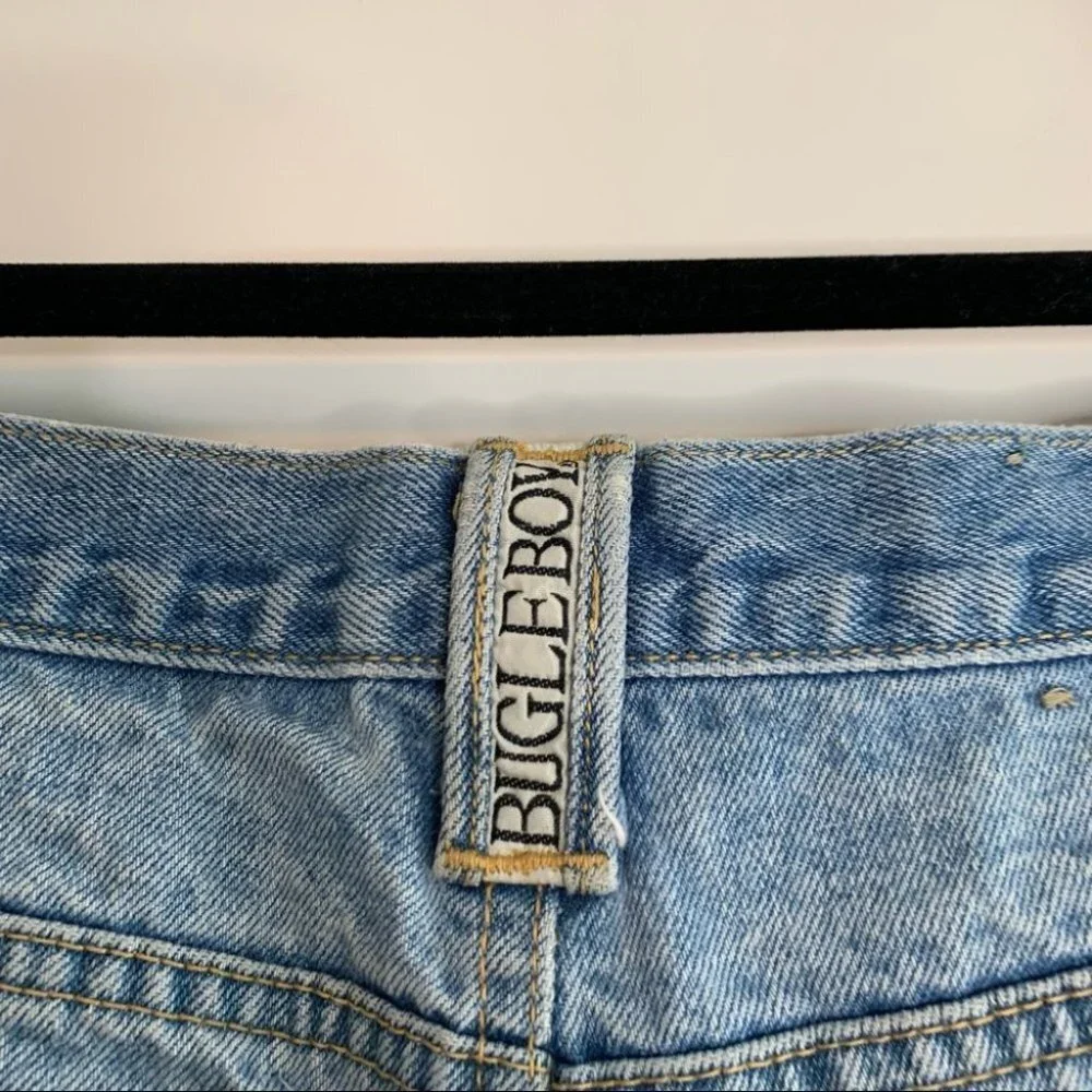 Vintage Bugle Boy Light Wash Straight Leg Jeans